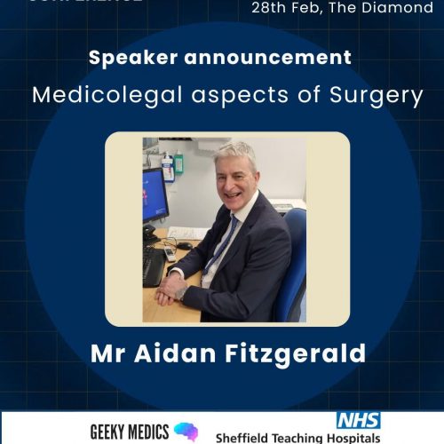 We’re delighted to introduce our speaker Mr Aidan Fitzgerald!🚨 A renowned Plastic surgeon who is sharing the nitty gritty details of legality in surgery and some very interesting cases.🩺📚